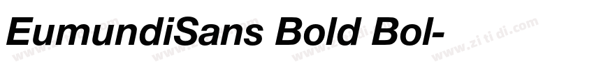 EumundiSans Bold Bol字体转换